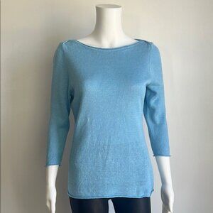Eileen Fisher 100% Organic Linen Knit Top - XS